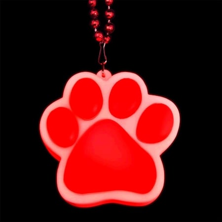 Endless Games Light Up Red Paw Print Charm Necklace EN2799552